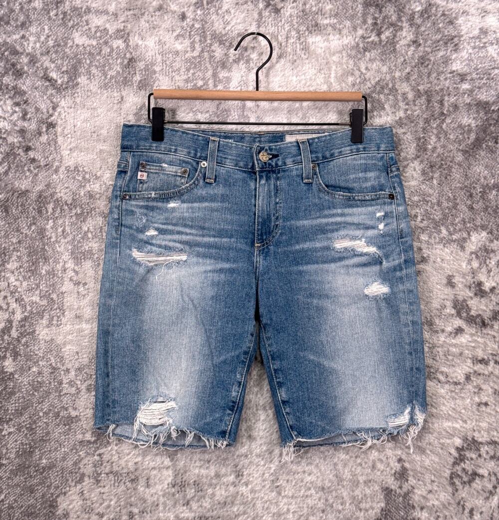 AG Adriano Goldschmied Nikki Shorts 27 Womens Cut Off Denim Bermuda